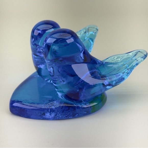 Vintage Handblown ArtGlass Bluebird of Happiness Glass Figurine - Picture 4 of 8